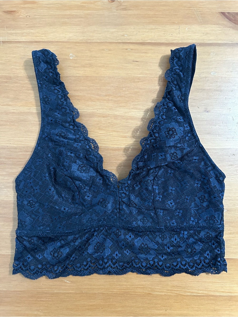 Gilly Hicks lace bralette in navy blue